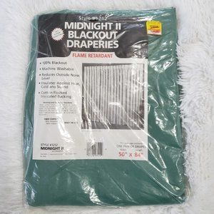 Vtg Stanwood Pleated Drape #1212 50W x 84L USA Green Fire Retardant Blackout NEW